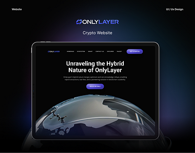 OnlyLayer Crypto Website cosmic design crypto landing page ui ux web design