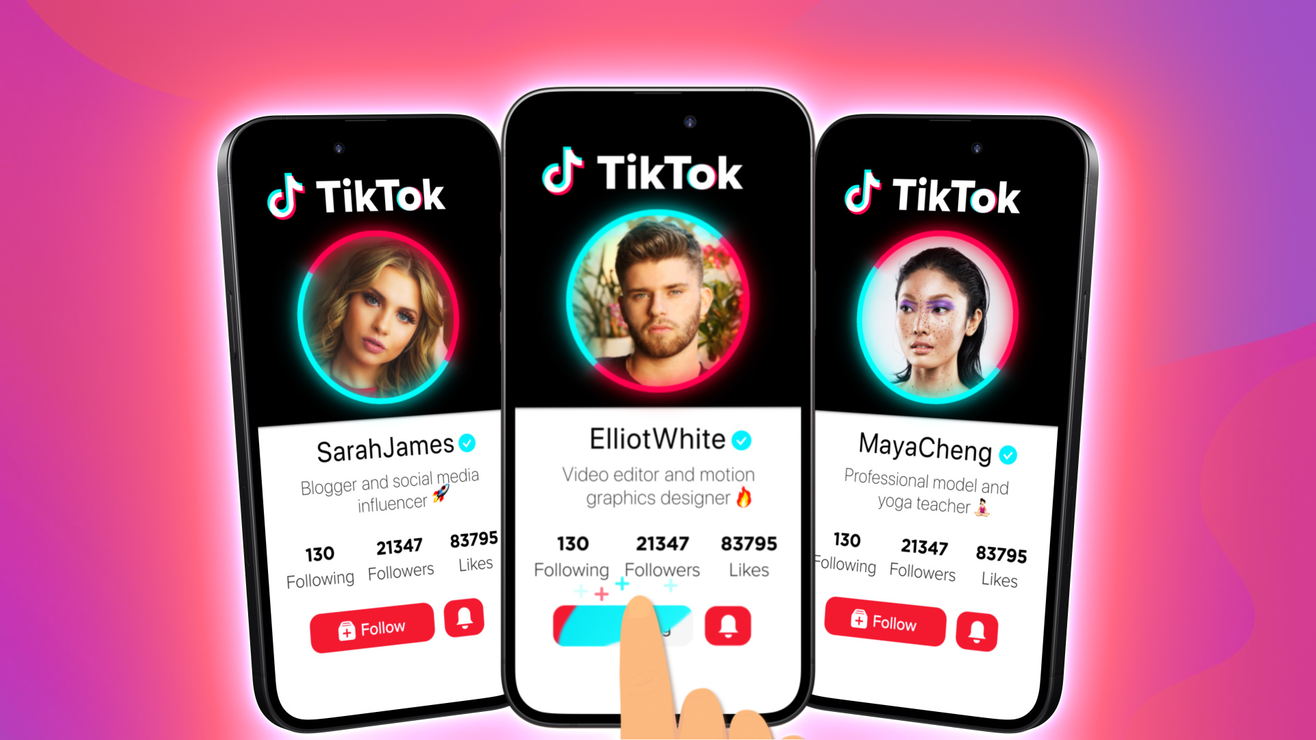 Example of Tik Tok 3D Phone Follow Animation