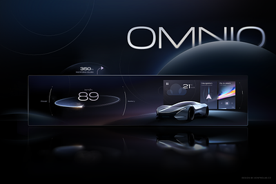 OMNIO HMI concept car cluster concept cosmic dashboard design fpk gauges hmi illustration interface lights planets speed ui universe ux vehicle widgets