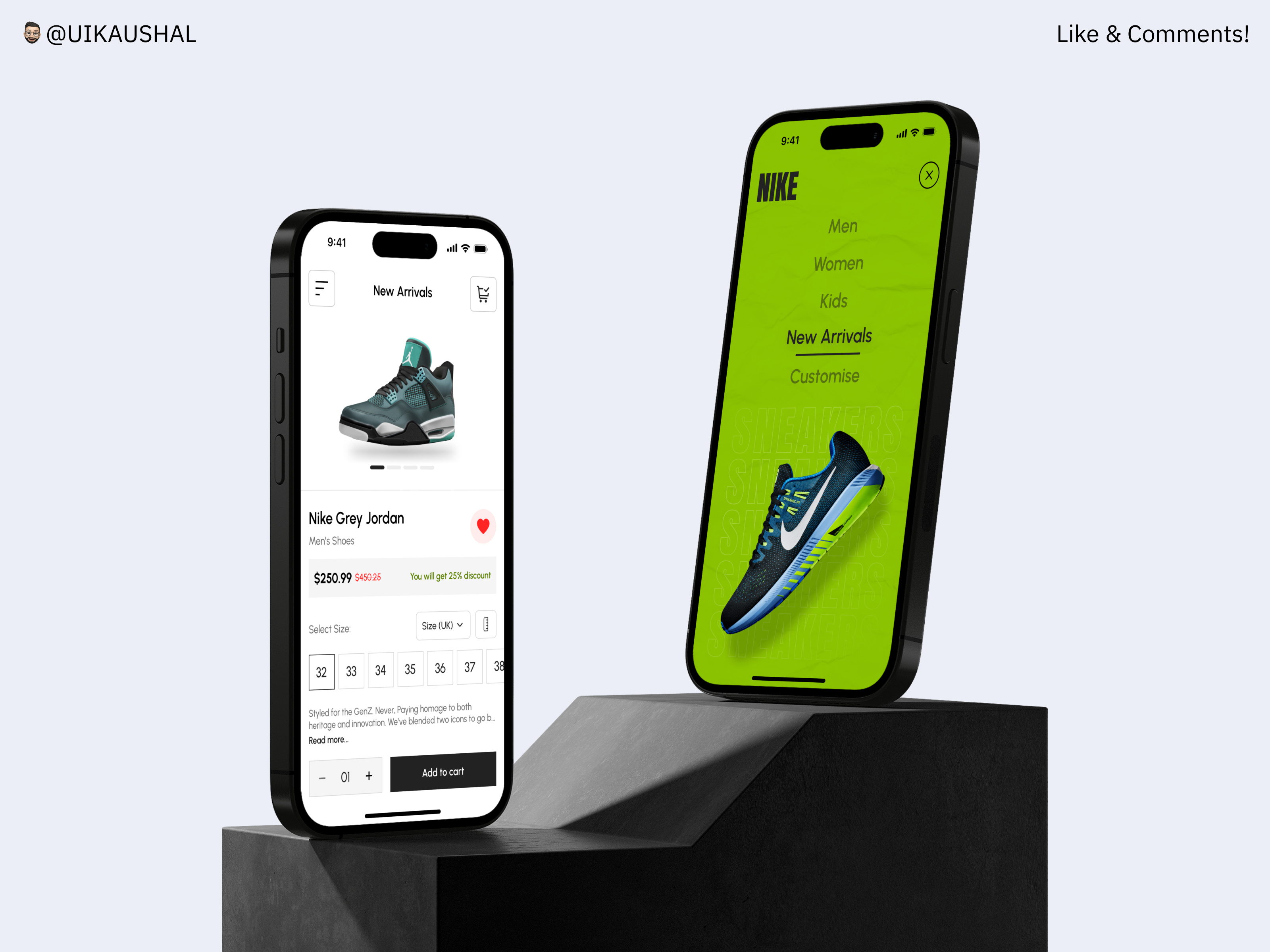 Shoes E-Commerce Mobile App UI app ui ecommerce ecommerce app mobile mobile app mobile app ui nike shoes shoes app shoesapp shopping app ui uiux web design website design
