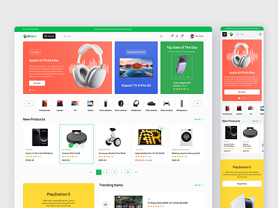 E-commerce platform of technical products e commerce navigation product sales responsive shopping store technical products ui user experience design ux web design