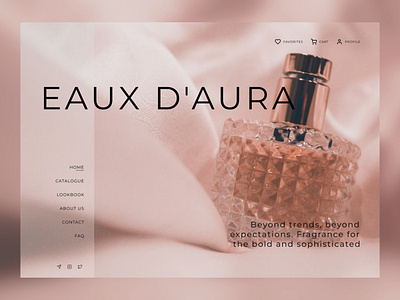 Perfume Shop Home Page Concept design ecommerce figma graphic design landing page minimalistic modern perfume shop shop ui website website design