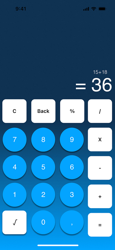 #DailyUI4. Create a calculator. android calculator challenge dailyui graphic design ios ui ux