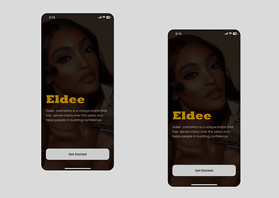 Eldee costmestics mobile app UI. graphic design ui