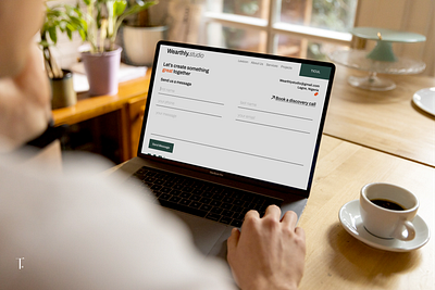 Wearthly Studio Contact us page branding contact design form green illustration mockup navigation presentation saas scene send message shots studio ui ui design ux ux design web wordpress