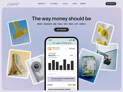 Keap - Financial Website UI UX Design for Mobile App app dashboard app homepage app interfaces app landing page app screen app website bank app banking website cash app company website corporate website financial app fintech website mobile app design mobile app landing page mobile app ui mobile app website mobile website modern website website