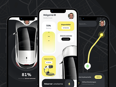 Renault · Mobile Application Proof of Concept · Electric Vehicle design ev mobile mobile application product design renault responsive ui ux