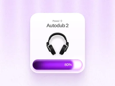 Headphone Power Level Card figma product design ui