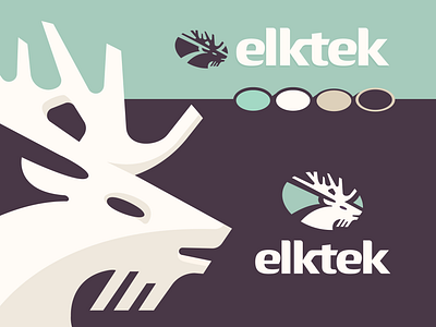 elktek identity animal antlers badge badge design brand mark branding caribou elk forest hunting identity identity system lettering logo logo design moose nature outdoors print wordmark