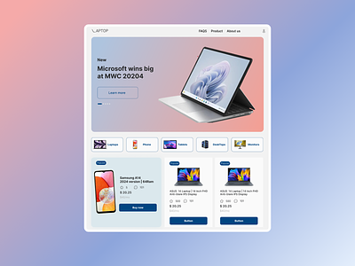 Online Shop (e-device) banner electronicdevice landingpage laptops onlineshop pararstoomajidi productdesign products shop tehran uiux usa webpage پرستومجیدی