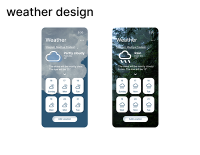 weather design #37 #DailyUI dailyui design digitalart graphic design ui uidesign weather design 37 dailyui