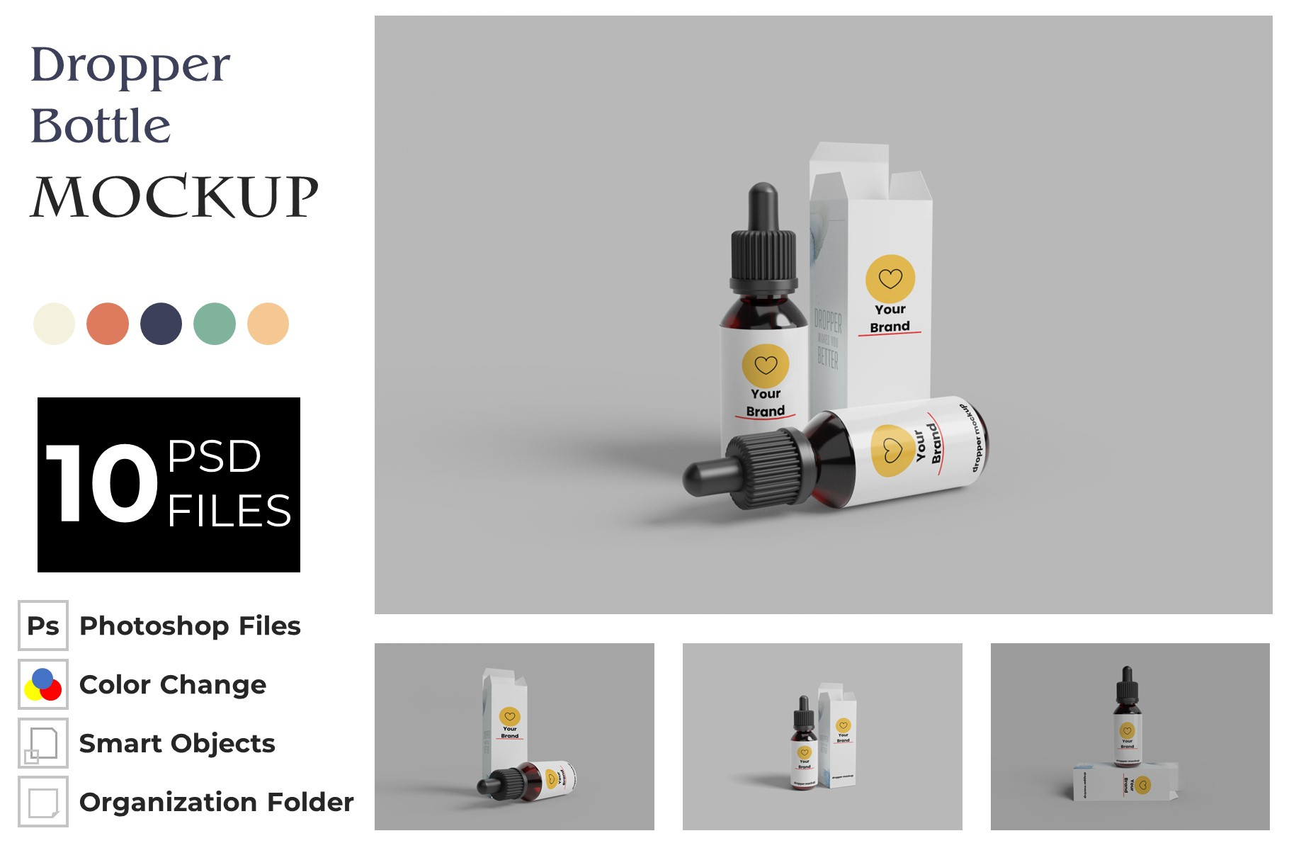 Dropper Bottle Packaging bottle mockup dropper dropper mockup
