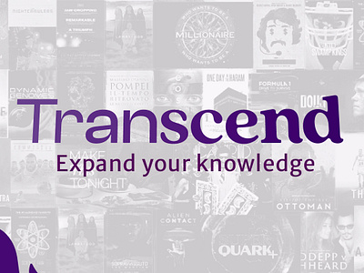 Transcend - Brand Identity for a Docuplatform brand identity branding graphic design logo logo design logotype mockup purple logo streaming platform logo visual design visual identity wordmark
