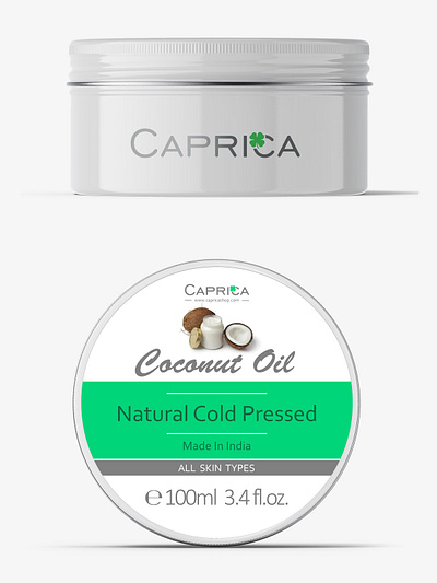 The logo and sticker on Caprica products. branding design graphic design illustration logo minimal typography