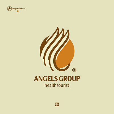 Angels Group animation arabic logo art branding composite logo english logo graphic design logo logotype shahriyar jamali title design