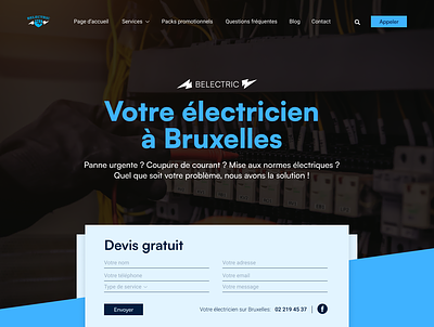 Redesign for an electricians' website electrician electrician website ui ux web web design website