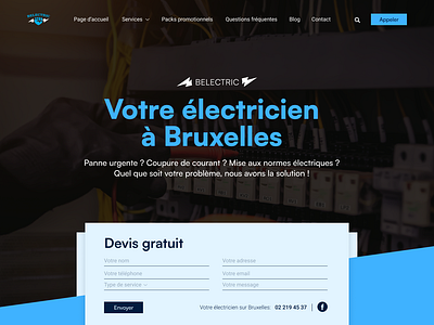 Redesign for an electricians' website electrician electrician website ui ux web web design website