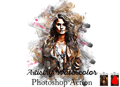 Artistry Watercolor Photoshop Action photoshop action