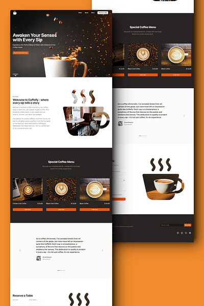Caffeino - Coffee Shop HTML Landing Page Template cafe coffee html landing page template