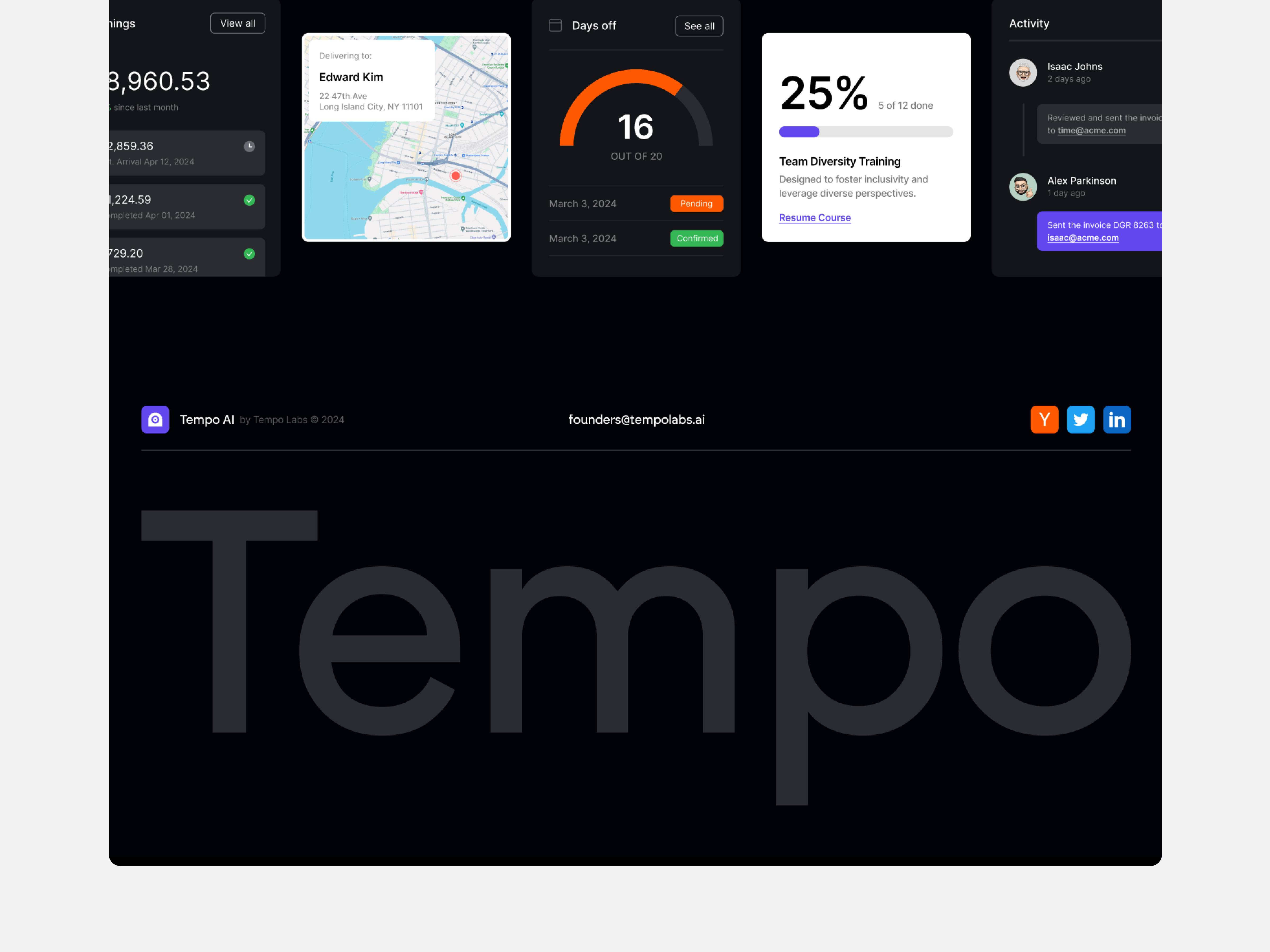 AI Startup Footer Design call to action components contact cta dark theme footer footers landing page links menu navbar product design saas site footer startup ui ui design web design website website footer