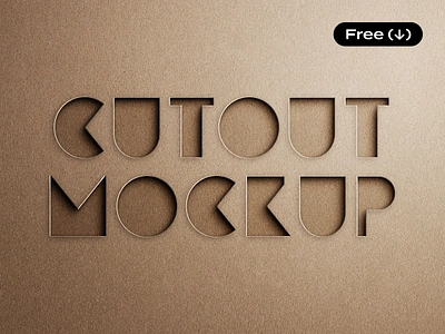 Minimalist Cut Out Mockup carved carving craft cut cutout download effect free freebie logo logotype mockup paper pixelbuddha psd realistic scissors template text texture