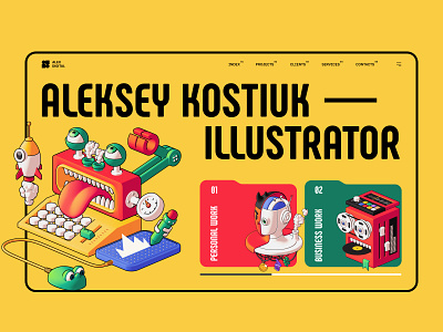 Illustrator design graphic design illustrator landig page landing minimalism ui