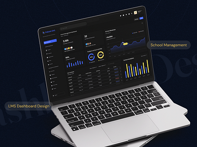 Dark | LMS Dashboard UI Design | School Management. dashboard dashboard design education education dashboard fahaduiux figma figma designer lms lms dashboard school management school management dashboard uiux designer