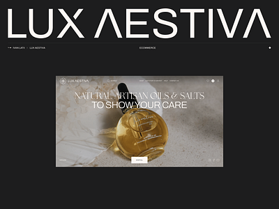 Lux Aestiva — Australian e-commerce ecommerce fashion natural product scincare store ui ux website