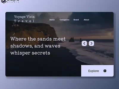 Travel company landing page hero image app design beach branding design sea travel ui user experience user interface ux uxui web design