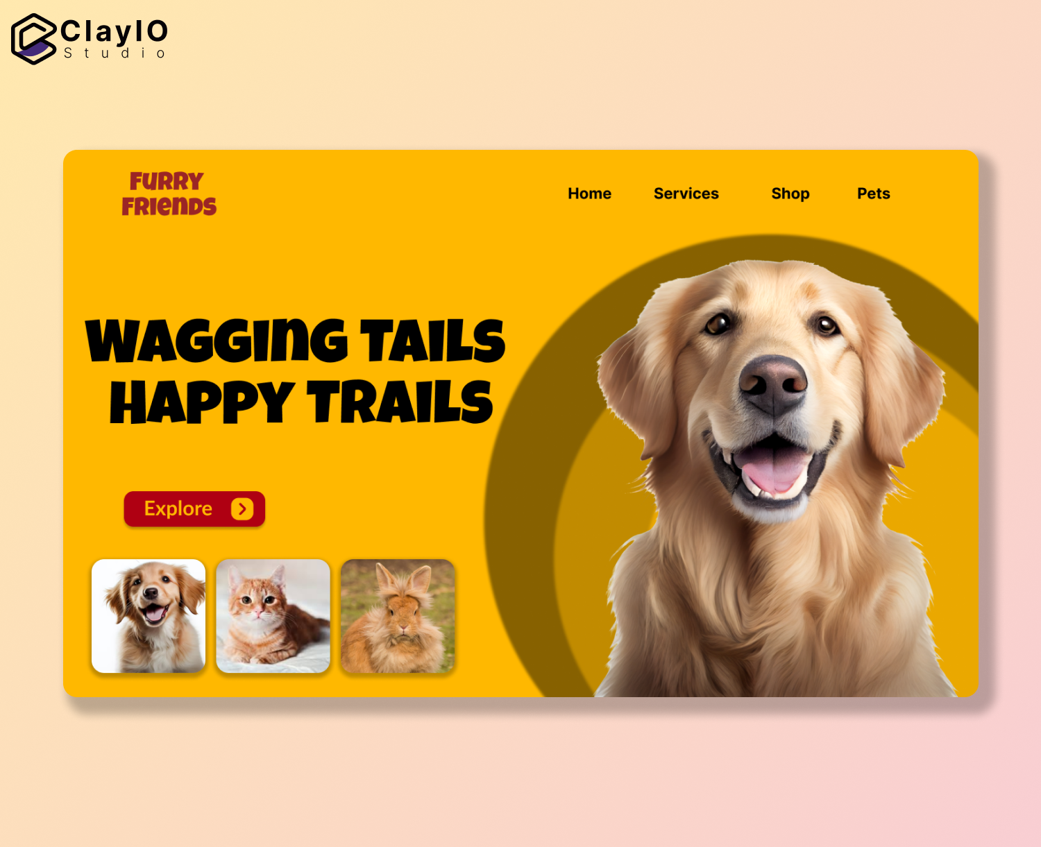 Pet Shop landing page hero image by sarbojit sen on Dribbble
