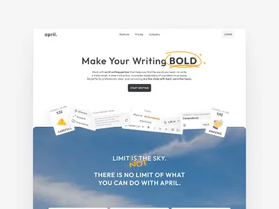 AI Text Editor Landing Page Design ai ai text editor ai tool app design brand design branding daily ui header hero image landing page modern ui modules parallax product design text editor ui ui design ux design web design website