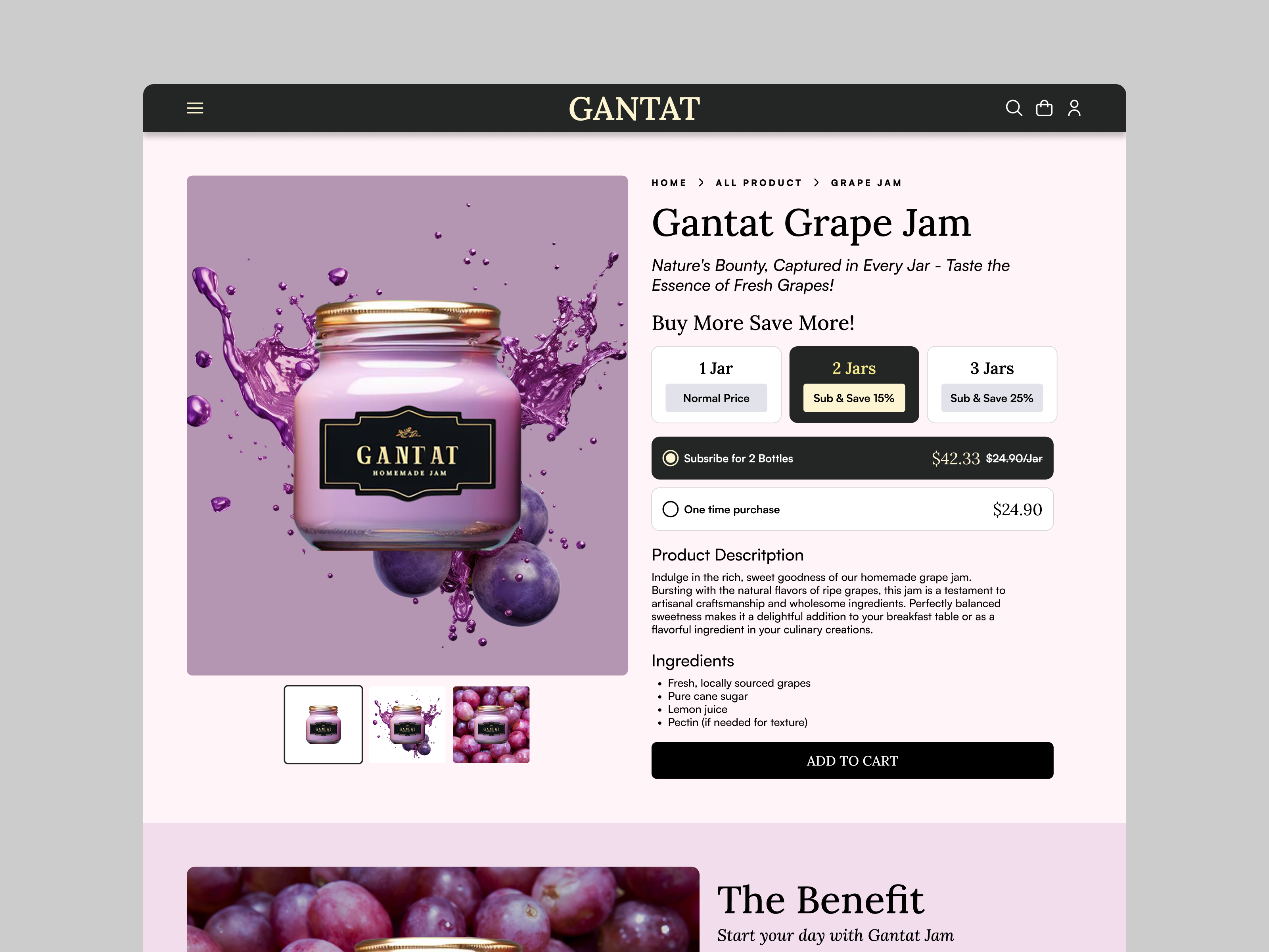 Example of Custom E Commerce Design