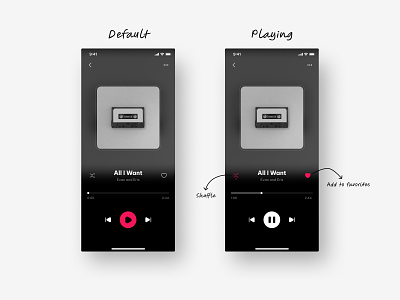 Music Player app audio clean dark design entertainment figma minimal mobile mobile app mobile design music music player playlist song sound ui ui design ux ux design