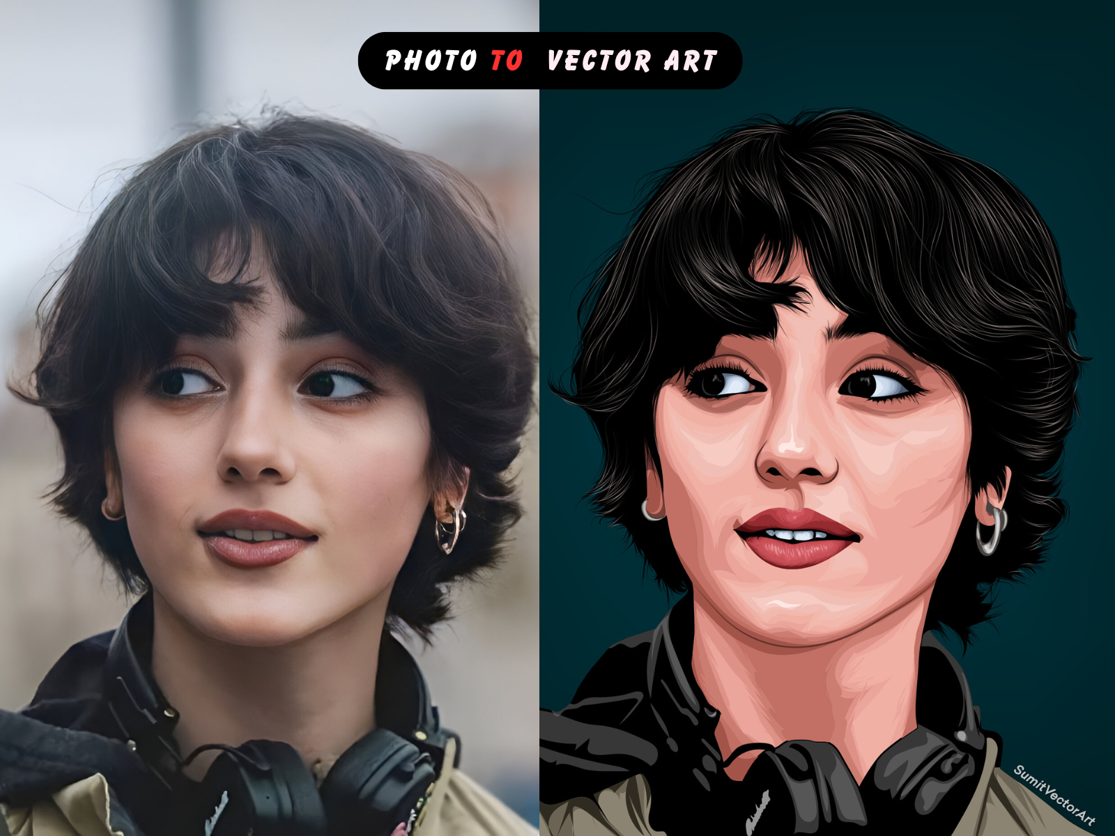 Vivid Vector art: Portrait of a Beauty adobe illustrator cc art cartoon portrait digital art digital illustration drawing dribbble artist graphic designer illustration painting portrait art portrait illustration portrait painting sumitvectorart vector vector art vector artist vector portrait