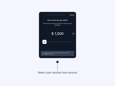 UI Card to Select Loan Amount figma finance fintech fintech app mobile app ui ui design ui kit uiux ux ux design