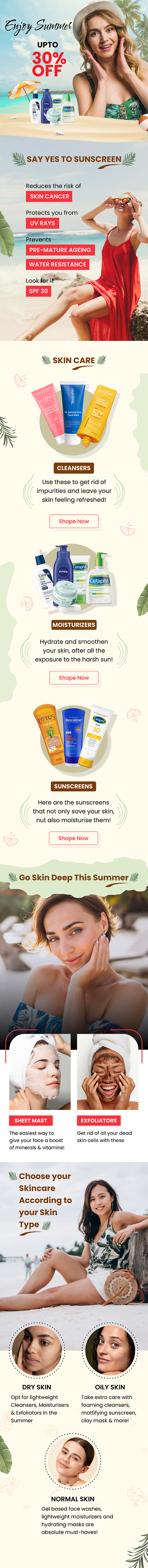 Summer Sunscreen Offer page app branding design graphic design illustration logo ui ux web website