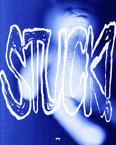 STUCK! (2022) short film poster—alternate version film film poster graphic design typography