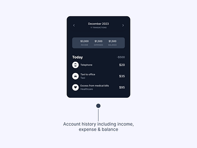 UI Card To Show Your Account History figma finance fintech fintech app mobile app ui ui design ui kit uiux ux ux design