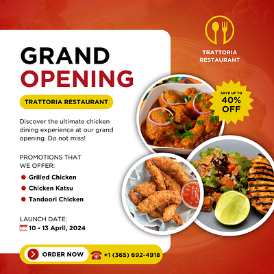 Restaurant Brochure branding diningexperience graphic design grilled ordernow promotion restaurant tandoori ui