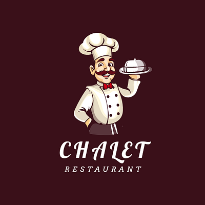 Chalet Logo branding chalet chef delicious food graphic design logo restaurant tasty ui