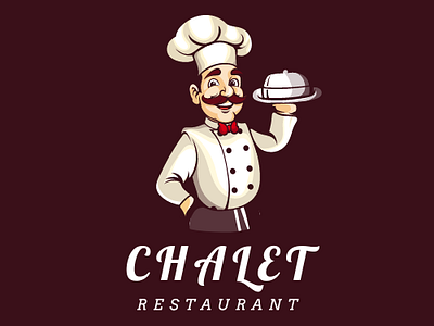 Chalet Logo branding chalet chef delicious food graphic design logo restaurant tasty ui