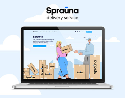 Sprauna.by delivery service adaptive branding delivery illustration logistic market mobile pickup point shipping shopping ui ux web design website