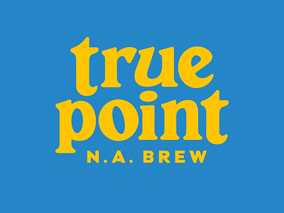 Truepoint 70s beer branding chunky craft beer naming non alcoholic packaging rounded typography vintage