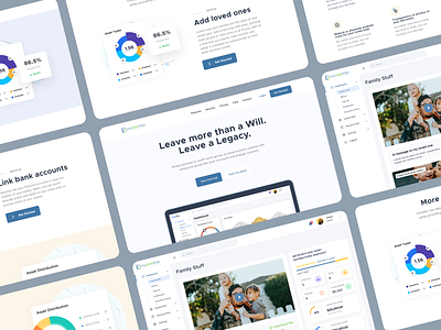 Estate Planning Landing Page Web UI Light estate planning figma landing page legacy uiux web design welldux