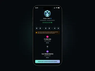 Atomic Swap: Peer Contract blockchain crypto defi design figma product ui