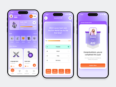 Quizzer - Quiz Mobile App by Andika Fitra for Korsa on Dribbble