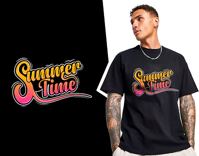 Custom vintage Summer typography T-Shirt Design surf