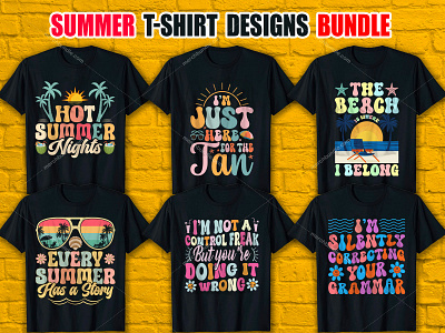 Summer T-Shirt Design Bundle merch by amazon summer t shirt summer t shirt design