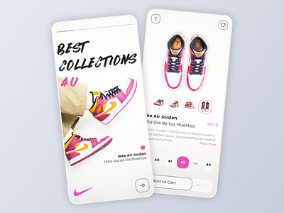 NIKE SHOES • APP CONCEPT app app design app interface design mobile mobile design product shoes sneakers ui ux