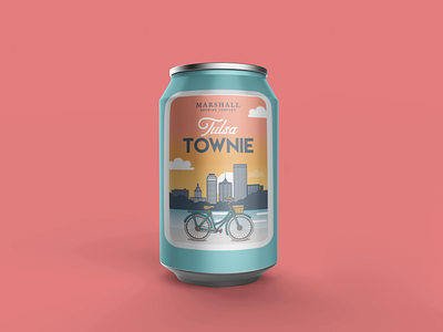 Tulsa Townie beer bikes branding craft beer graphic design illustration label design oklahoma package design tulsa